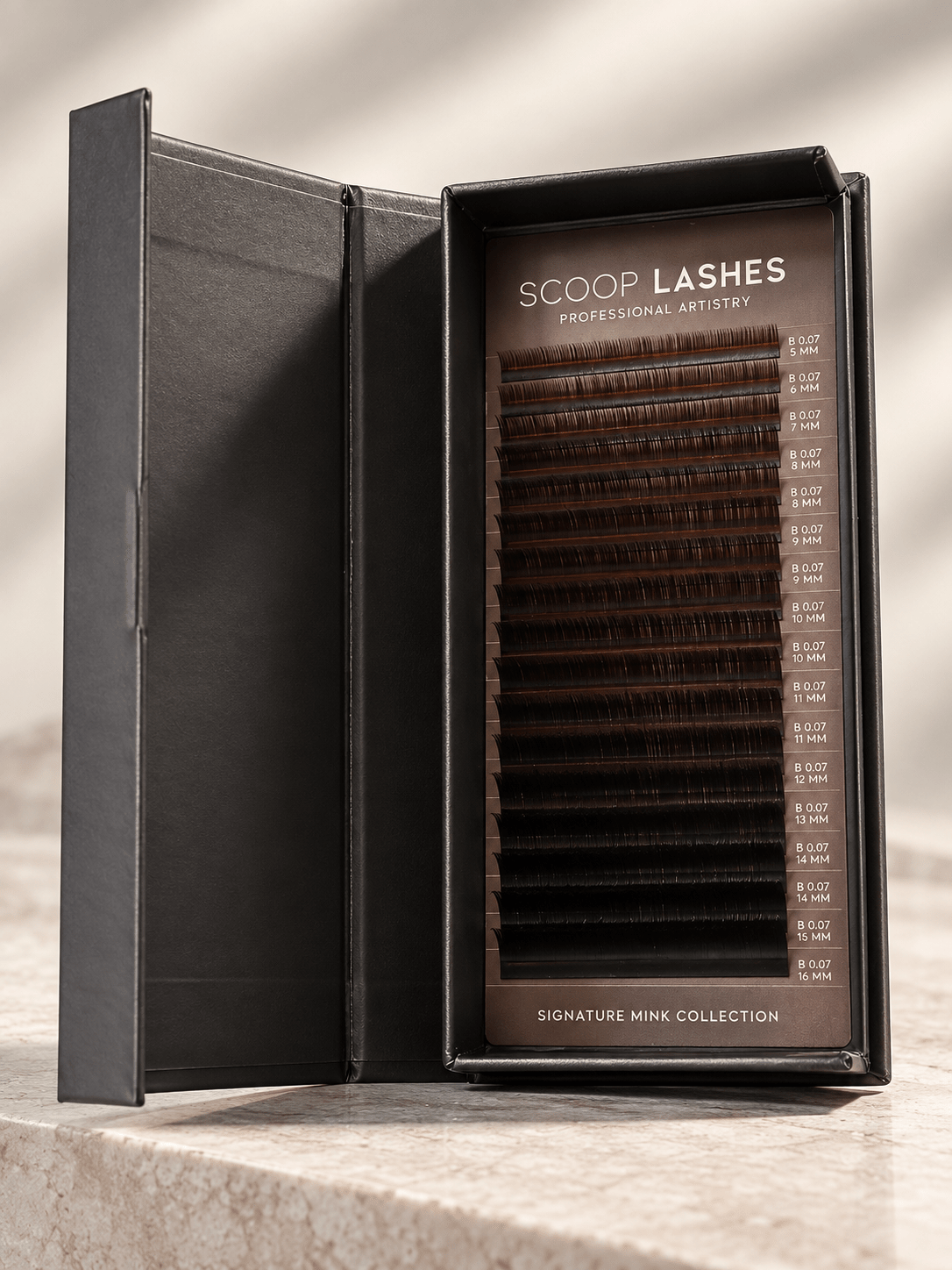 Scoop Lash vipper Single + Mix boxe - Onyx Black, Shardonyx Brown, Mocha Brown - Lash School